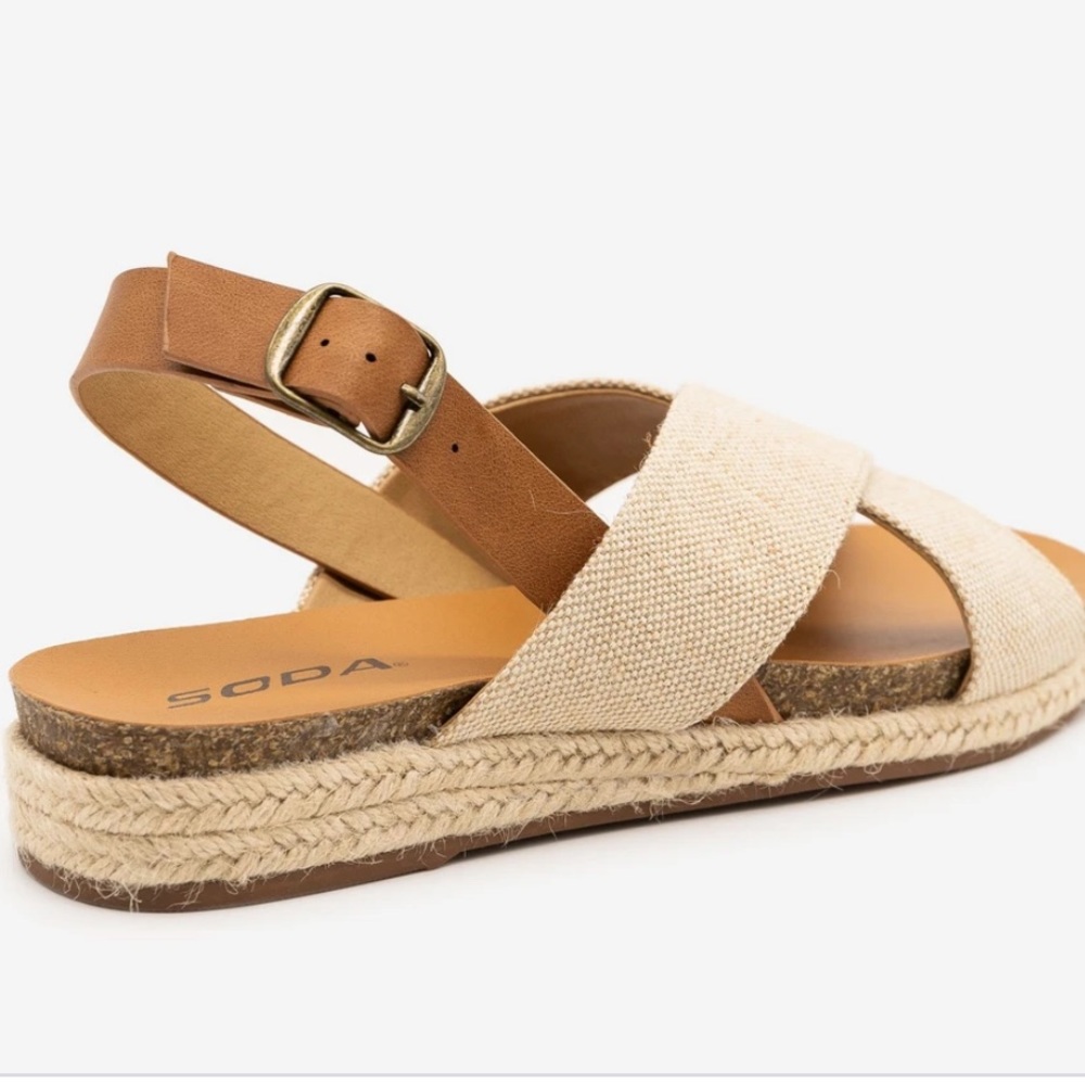 Cris cross espadrilles sandals - soda tenant